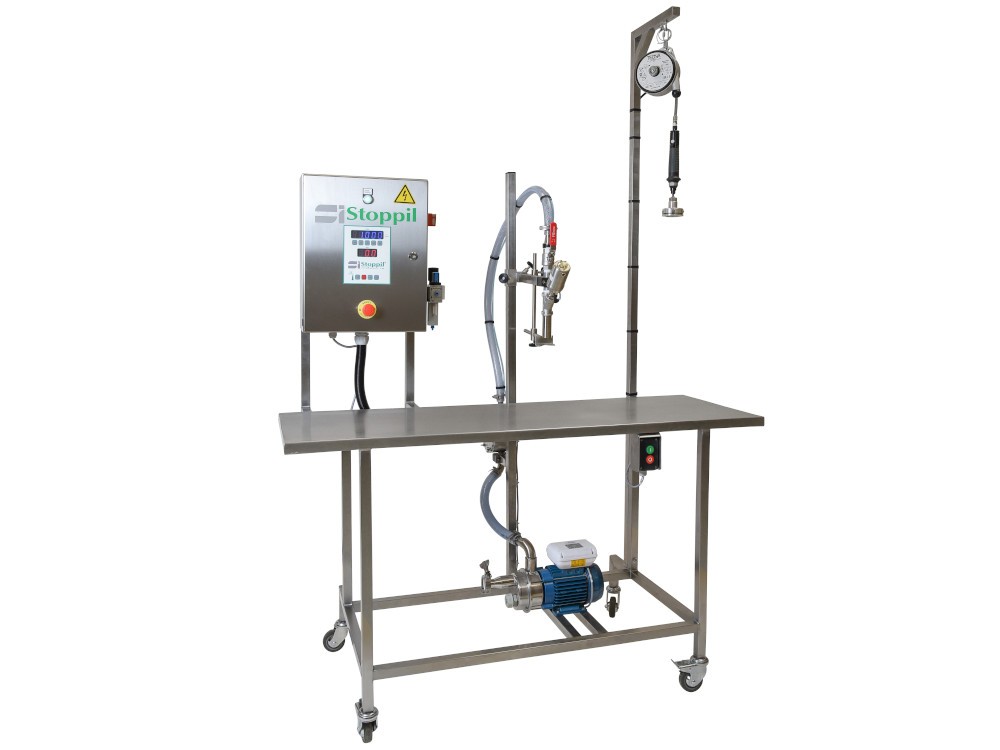 Semi-automatic mass flow meter filling machine